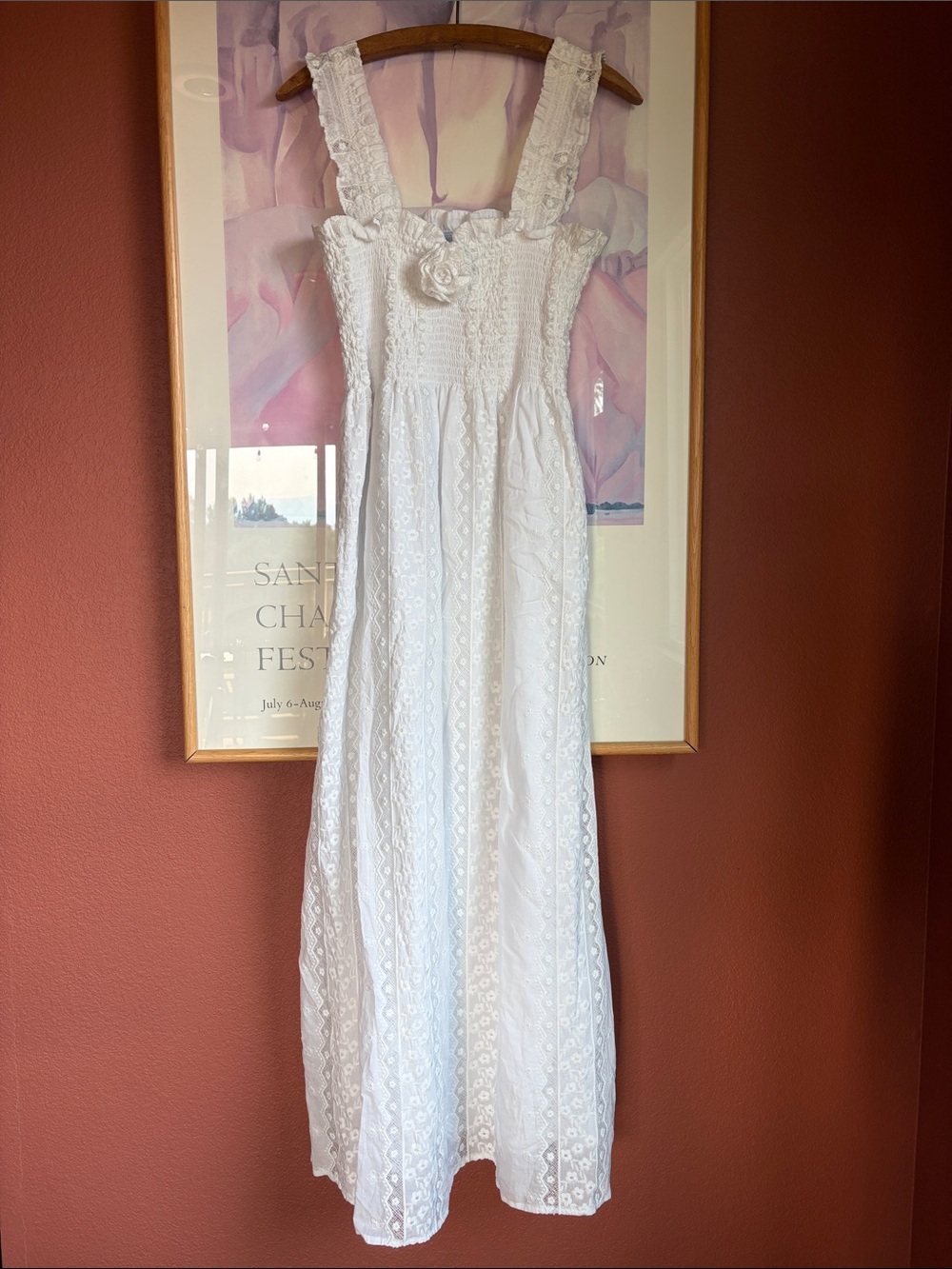 Hill House Home The Rosetta Nap Dress - White Voile Broderie Size L - Picture 7 of 10